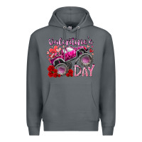 Rock valentines day monster truck Premium Hoodie - RacoonDesign
