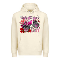 Sandshell valentines day monster truck Premium Hoodie - RacoonDesign