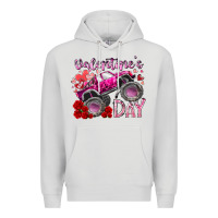 Dove Grey valentines day monster truck Premium Hoodie - RacoonDesign