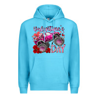 Ocean Blue valentines day monster truck Premium Hoodie - RacoonDesign