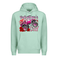 Seafoam valentines day monster truck Premium Hoodie - RacoonDesign