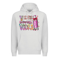 Dove Grey vis for valentine vodka Premium Hoodie - RacoonDesign