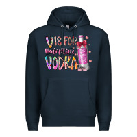 Navy vis for valentine vodka Premium Hoodie - RacoonDesign