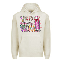 Oatmeal Heather vis for valentine vodka Premium Hoodie - RacoonDesign