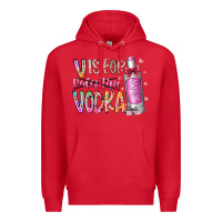 Red vis for valentine vodka Premium Hoodie - RacoonDesign