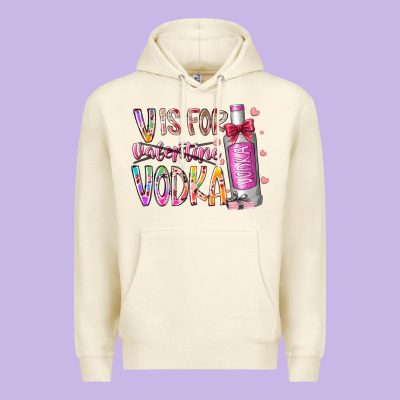 Vis For Valentine Vodka Premium Hoodie Designed By Racoondesign