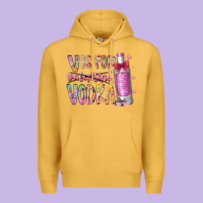 Vis For Valentine Vodka Premium Hoodie Designed By Racoondesign