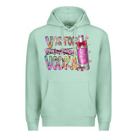 Seafoam vis for valentine vodka Premium Hoodie - RacoonDesign