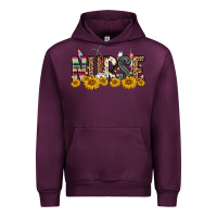 Mauve Wine nurse sunflower Urban Hoodie - FaDigitalArtStudio