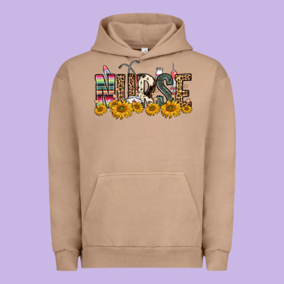Nurse Sunflower Urban Hoodie Designed By Fadigitalartstudio