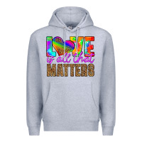 Heather Grey love is all that matters Premium Hoodie - HRA Design Shop