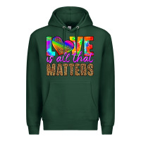 Sports Green love is all that matters Premium Hoodie - HRA Design Shop