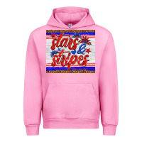 Fuchsia Pink stars and stripes tumbler Urban Hoodie - HRA Design Shop