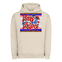 Pigment French Oak stars and stripes tumbler Urban Hoodie - HRA Design Shop