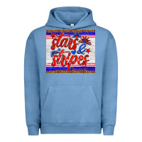 Pigment Pebble Blue stars and stripes tumbler Urban Hoodie - HRA Design Shop