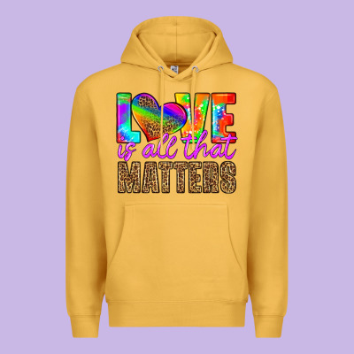 Love Is All That Matters Premium Hoodie Designed By Hra Design Shop