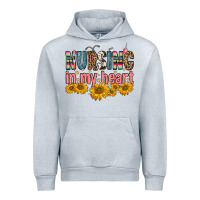 Heather Grey nursing in my heart Urban Hoodie - FaDigitalArtStudio