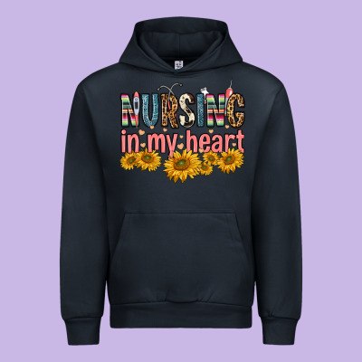 Nursing In My Heart Urban Hoodie Designed By Fadigitalartstudio