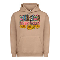 Pigment Burro nursing in my heart Urban Hoodie - FaDigitalArtStudio