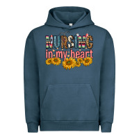 Pigment Midnight Navy nursing in my heart Urban Hoodie - FaDigitalArtStudio