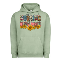Pigment Oil Green nursing in my heart Urban Hoodie - FaDigitalArtStudio