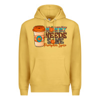 Antique Gold mommy needs some pumpkin spice Premium Hoodie - CowhideDigitalArt