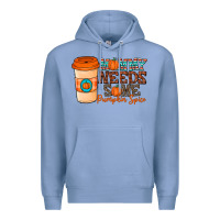 Colony Blue mommy needs some pumpkin spice Premium Hoodie - CowhideDigitalArt