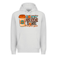 Dove Grey mommy needs some pumpkin spice Premium Hoodie - CowhideDigitalArt