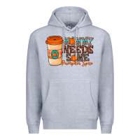 Heather Grey mommy needs some pumpkin spice Premium Hoodie - CowhideDigitalArt