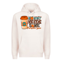 Pale Pink mommy needs some pumpkin spice Premium Hoodie - CowhideDigitalArt