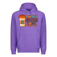 Purple mommy needs some pumpkin spice Premium Hoodie - CowhideDigitalArt
