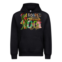 Black i roared my way through 100 days Urban Hoodie - RacoonDesign