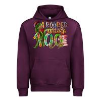Mauve Wine i roared my way through 100 days Urban Hoodie - RacoonDesign