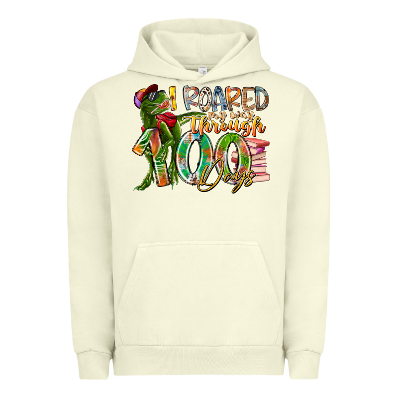 I Roared My Way Through 100 Days Urban Hoodie by RacoonDesign | Teevron