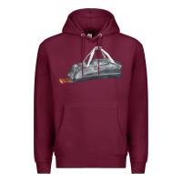 Burgundy baseball bag fa element Premium Hoodie - FaDigitalArtStudio