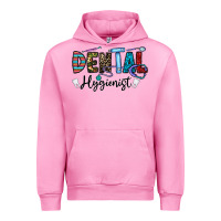 Fuchsia Pink dental hygienist Urban Hoodie - CowhideDigitalArt