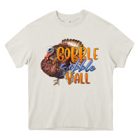Cream Fall Gobble Gobble Y'all Heavy Core Tee - LillyAllenDesigns
