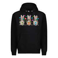 Black western bunny gnome Premium Hoodie - RacoonDesign