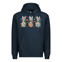 Navy western bunny gnome Premium Hoodie - RacoonDesign