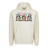 Oatmeal Heather western bunny gnome Premium Hoodie - RacoonDesign