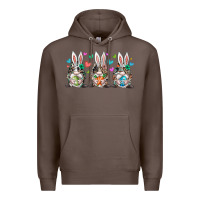 Coffee western bunny gnome Premium Hoodie - RacoonDesign