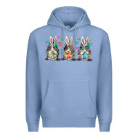 Colony Blue western bunny gnome Premium Hoodie - RacoonDesign