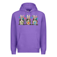 Purple western bunny gnome Premium Hoodie - RacoonDesign