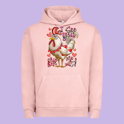 I See You Chicken Me Out Urban Hoodie Designed By Racoondesign