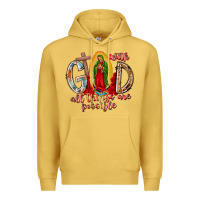 Antique Gold With God All Things Are Possible Premium Hoodie - RacoonDesign