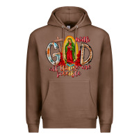 Chestnut With God All Things Are Possible Premium Hoodie - RacoonDesign