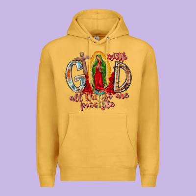 With God All Things Are Possible Premium Hoodie Designed By Racoondesign