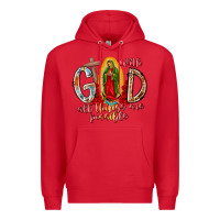 Red With God All Things Are Possible Premium Hoodie - RacoonDesign