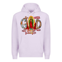 Lilac With God All Things Are Possible Premium Hoodie - RacoonDesign