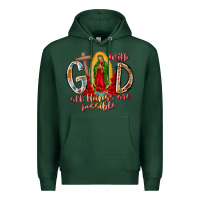 Sports Green With God All Things Are Possible Premium Hoodie - RacoonDesign